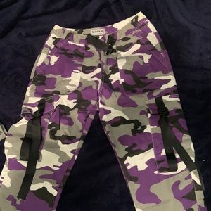 rue21 purple camo cargo pants